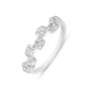 9ct White Gold 1.00ct Oval Cut Lab Grown Diamond Ring