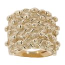 9ct Yellow Gold Five Row Keeper Ring