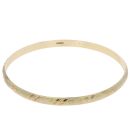 14ct Yellow Gold Patterned Lines Bangle