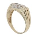 9ct Yellow Gold 0.02ct Brilliant Cut Diamond Dad Ring
