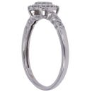 9ct White Gold 0.25ct Brilliant Cut Diamond Cluster Ring