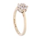 9ct Yellow Gold 0.25ct Diamond Cluster Ring