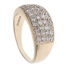 9ct Yellow Gold Cubic Zirconia Four Row Ring