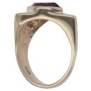 9ct Yellow Gold Amethyst Single Stone Fancy Ring
