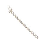 9ct Yellow Gold 0.50ct Single Cut Diamond Infinity Heart Bracelet 7"