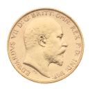 1907 Edward VII Large Head UK Half Sovereign Coin
