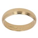 18ct Yellow Gold Grooved Edges Wedding Band 4mm
