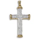 9ct Yellow Gold 0.25ct Diamond Cross
