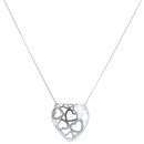 9ct White Gold 0.10ct Diamond Heart Pendant and Chain 18"