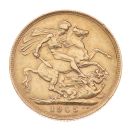 1905 Edward VII Large Head UK Full Sovereign Coin