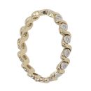 9ct Yellow and White Gold 0.10ct Brilliant Cut Diamond Eternity Ring