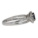 9ct White Gold 0.31ct Diamond And Sapphire Ring