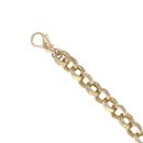 9ct Yellow Gold Patterned and Plain Belcher Bracelet 7"