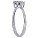 18ct White Gold 0.25ct Princess and Trillion Cut Diamond Cluster Ring