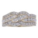 9ct Yellow Gold 0.75ct Brilliant Cut Diamond Fancy Ring