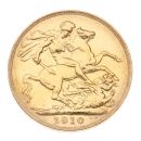 1910 Edward VII Large Head UK Full Sovereign Coin