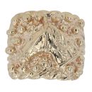 9ct Yellow Gold Five Row Horse Keeper Ring