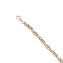 9ct Yellow Gold Stars and Bars Bracelet 7"