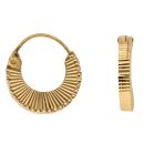 22ct Yellow Gold Sunburst Hoop Earrings