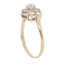9ct Yellow Gold Cubic Zirconia Cluster Twist Ring