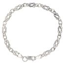 9ct White Gold Celtic Bracelet 7.5"