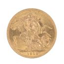 1912 George V Large Head UK Full Sovereign Coin