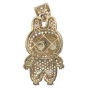 9ct Yellow Gold Cubic Zirconia Bunny Pendant