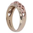 9ct Yellow and Rose Gold Blue Gemstone Celtic Clogau Ring