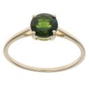 9ct Yellow Gold Diopside Single Stone Ring