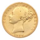 1864 Victoria Young Head UK Full Sovereign Coin