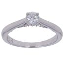 18ct White Gold 0.45ct Flower Cut Diamond Solitaire Ring