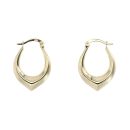 9ct Yellow Gold Pearshape 17mm Creole Earrings