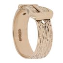 9ct Yellow Gold Textured Buckle Ring