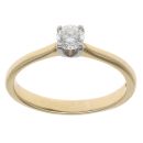 18ct Yellow Gold 0.33ct Brilliant Cut Diamond Solitaire Ring