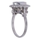 18ct White Gold 0.60ct Diamond and Sapphire Cluster Ring