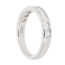 Silver Cubic Zirconia Half Eternity Ring by Icesia