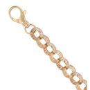 9ct Yellow Gold Cubic Zirconia Patterned Belcher Bracelet 10"