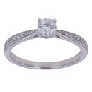 9ct White Gold 0.50ct Brilliant Cut Diamond Solitaire Ring