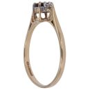 9ct Yellow Gold 0.05ct Diamond and Sapphire Three Stone Ring