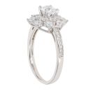 Silver Cubic Zirconia Cluster Ring by Icesia