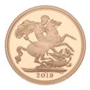 2019 Elizabeth II Fifth Portrait  UK Full Sovereign Coin Proof Boxed