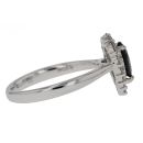 9ct White Gold 0.37ct Diamond And Sapphire Ring