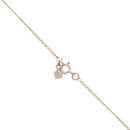 9ct Yellow and Rose Gold Heart Floral Pendant and Chain 18"