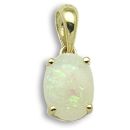 18ct Yellow Gold 0.71ct Opal Claw Set Pendant
