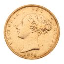 1874 Victoria Young Head UK Half Sovereign Coin
