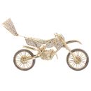 9ct Yellow Gold Cubic Zirconia Motorbike Pendant