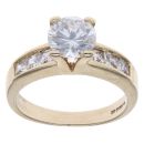 9ct Yellow Gold Cubic Zirconia Single Stone Ring
