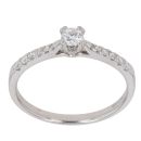 18ct White Gold 0.39ct Brilliant Cut Diamond Solitaire Ring