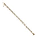 9ct Yellow and White Gold Fancy Bracelet 7"