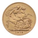 1913 George V Large Head UK Full Sovereign Coin